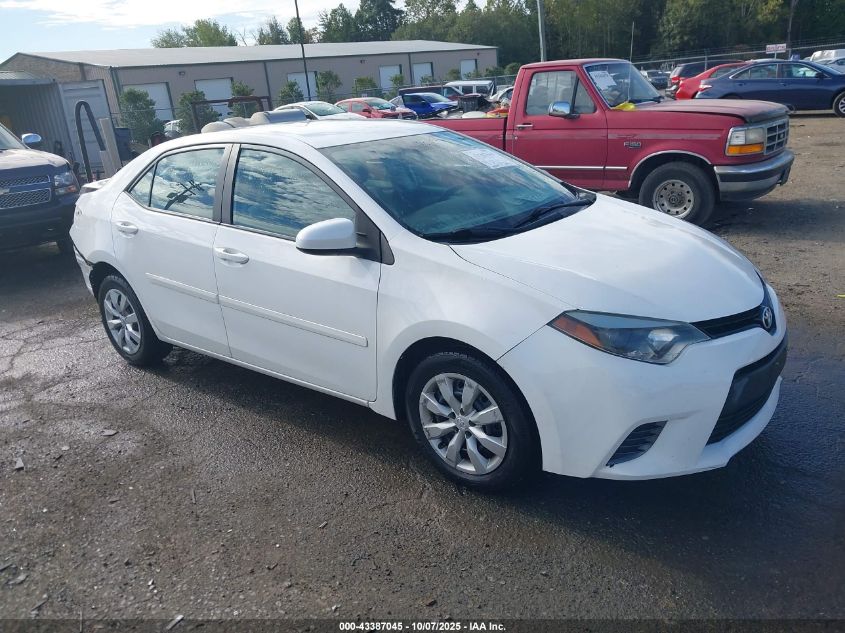 2015 Toyota Corolla Le VIN: 2T1BURHEXFC303352 Lot: 43387045