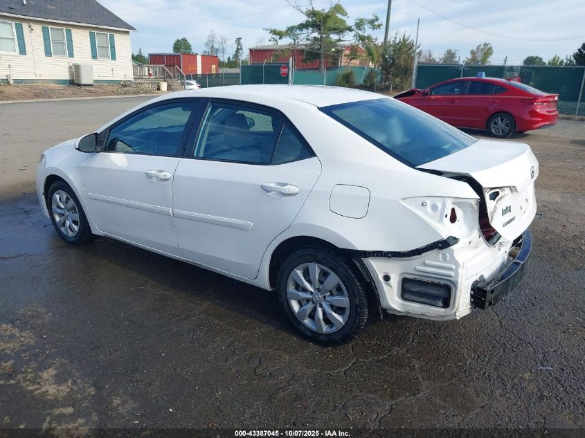 2015 Toyota Corolla Le VIN: 2T1BURHEXFC303352 Lot: 43387045