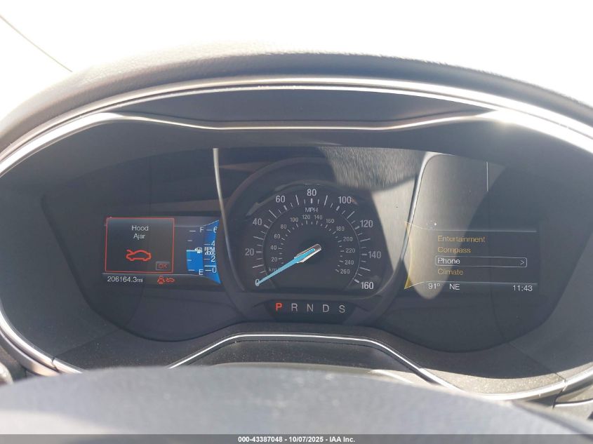 2016 Ford Fusion Se VIN: 3FA6P0T99GR222097 Lot: 43387048