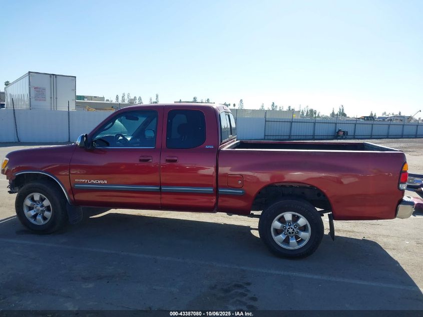 2000 Toyota Tundra Sr5 V8 VIN: 5TBBT4415YS001401 Lot: 43387080
