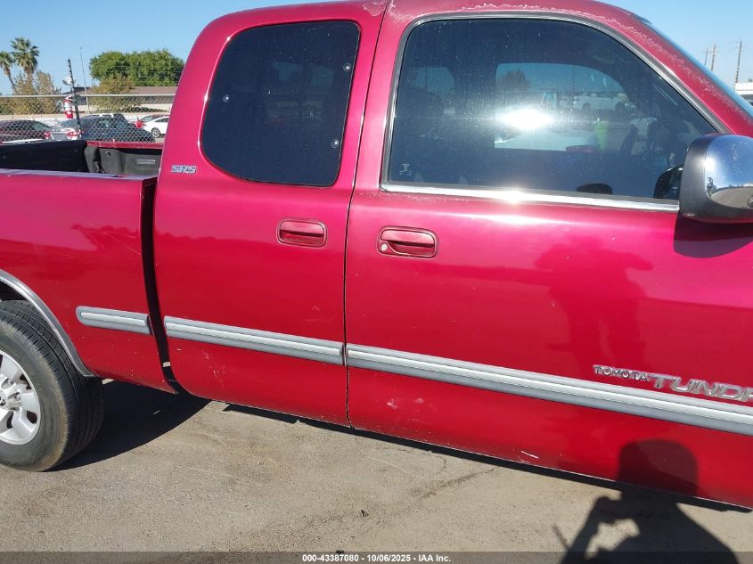 2000 Toyota Tundra Sr5 V8 VIN: 5TBBT4415YS001401 Lot: 43387080