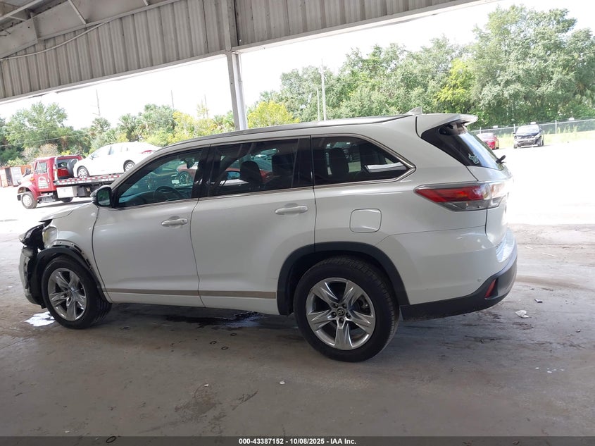 2016 TOYOTA HIGHLANDER LIMITED V6 5TDYKRFH7GS149298