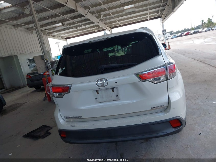 2016 TOYOTA HIGHLANDER LIMITED V6 5TDYKRFH7GS149298