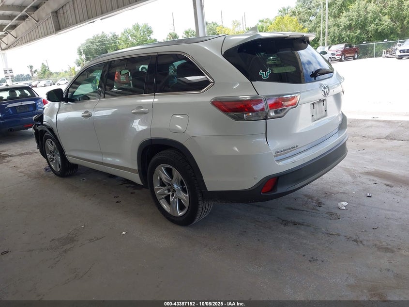 2016 TOYOTA HIGHLANDER LIMITED V6 5TDYKRFH7GS149298