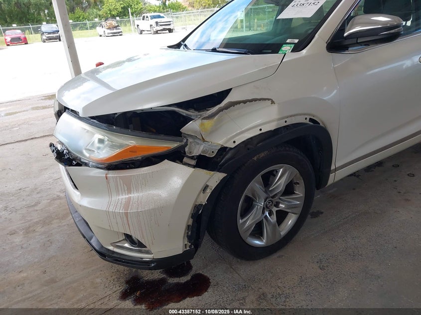 2016 TOYOTA HIGHLANDER LIMITED V6 5TDYKRFH7GS149298