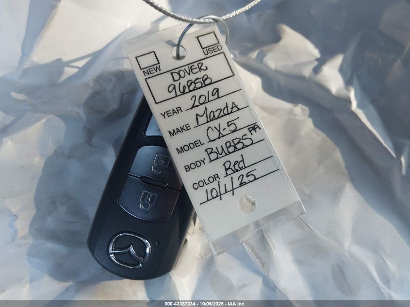 2019 Mazda Cx-5 Grand Touring VIN: JM3KFBDM8K0696858 Lot: 43387334