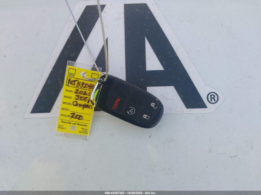 2021 Jeep Compass 80Th Anniversary 4X4 VIN: 3C4NJDEB6MT532480 Lot: 43387383