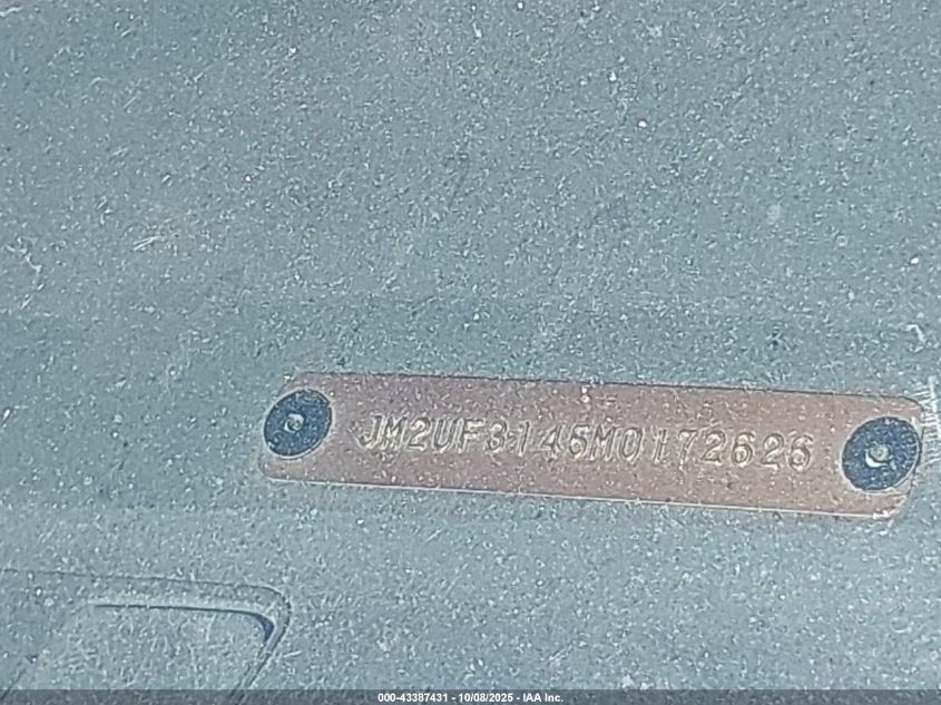 1991 Mazda B2600 Cab Plus VIN: JM2UF3145M0172626 Lot: 43387431