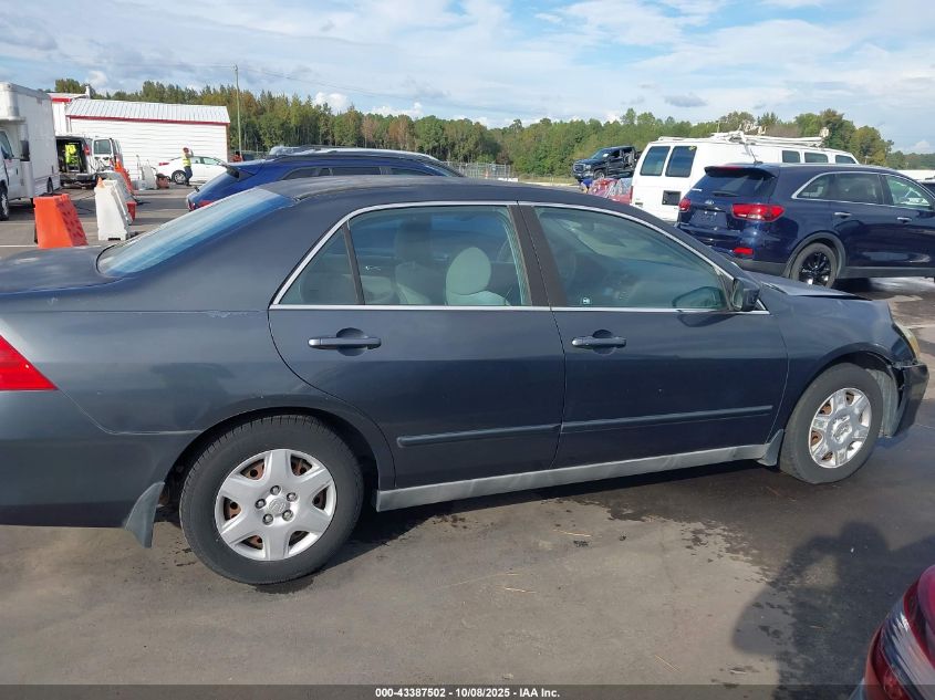 2007 Honda Accord 2.4 Lx VIN: 3HGCM56487G705872 Lot: 43387502