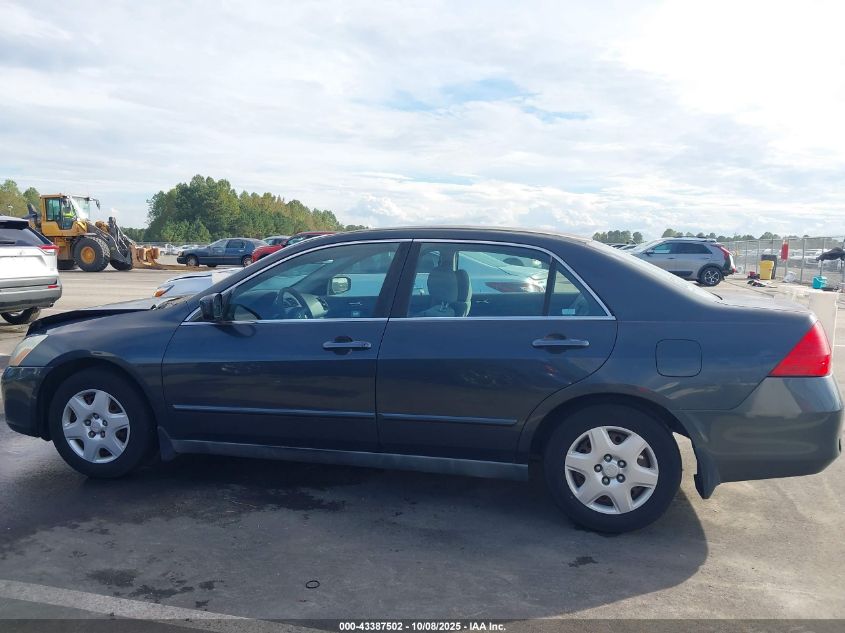 2007 Honda Accord 2.4 Lx VIN: 3HGCM56487G705872 Lot: 43387502