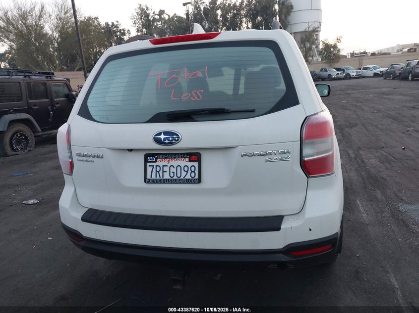 2016 SUBARU FORESTER 2.5I JF2SJABC0GH505763