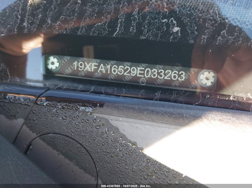 2009 Honda Civic Lx VIN: 19XFA16529E033263 Lot: 43387650