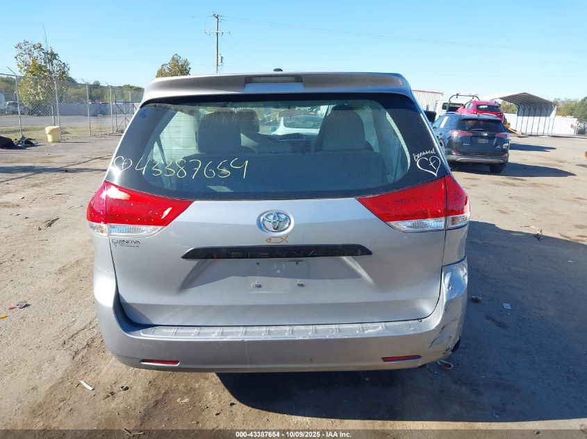 2014 Toyota Sienna L V6 7 Passenger VIN: 5TDZK3DC5ES506922 Lot: 43387654