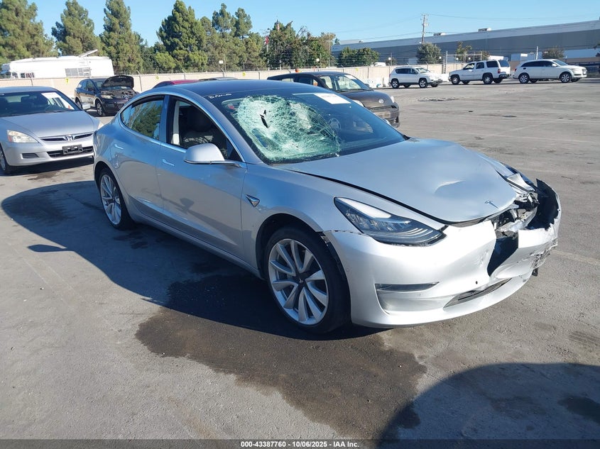 2018 Tesla Model 3 Long Range mid Range Silver Lot 111043387760 Vin 5YJ3E1EA8JF060830