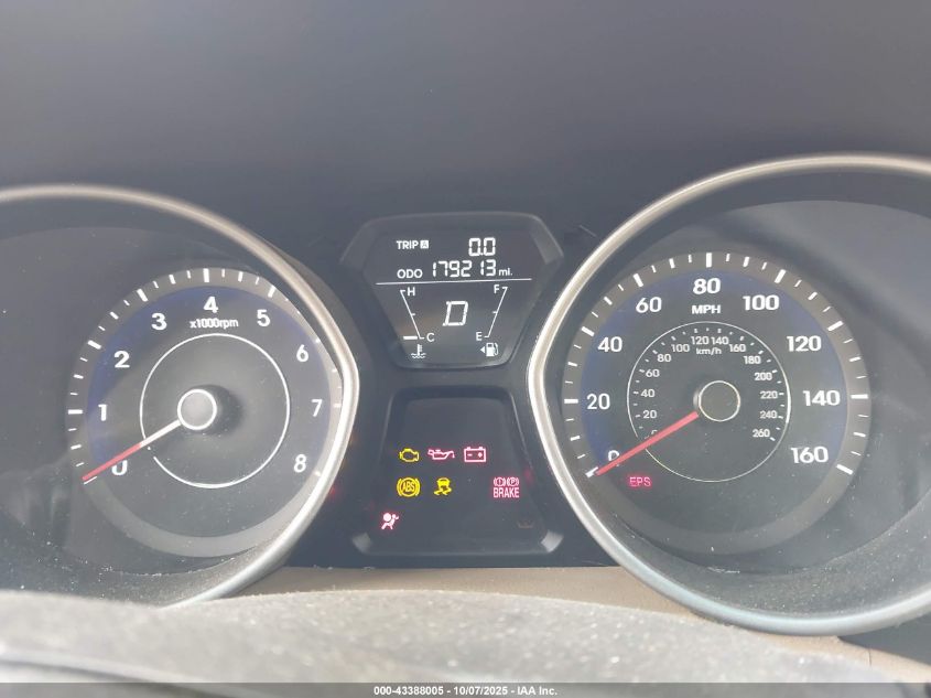 2012 Hyundai Elantra Gls VIN: 5NPDH4AE0CH105074 Lot: 43388005