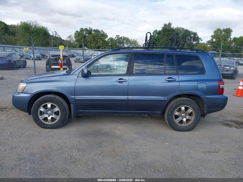 2007 Toyota Highlander V6 VIN: JTEHP21A270231408 Lot: 43388068