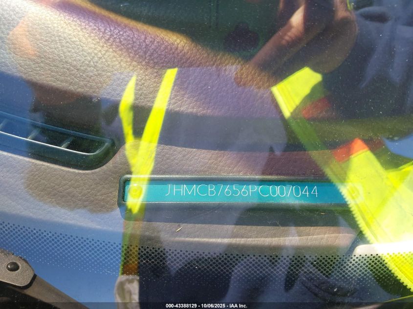 1993 Honda Accord Lx VIN: JHMCB7656PC007044 Lot: 43388129