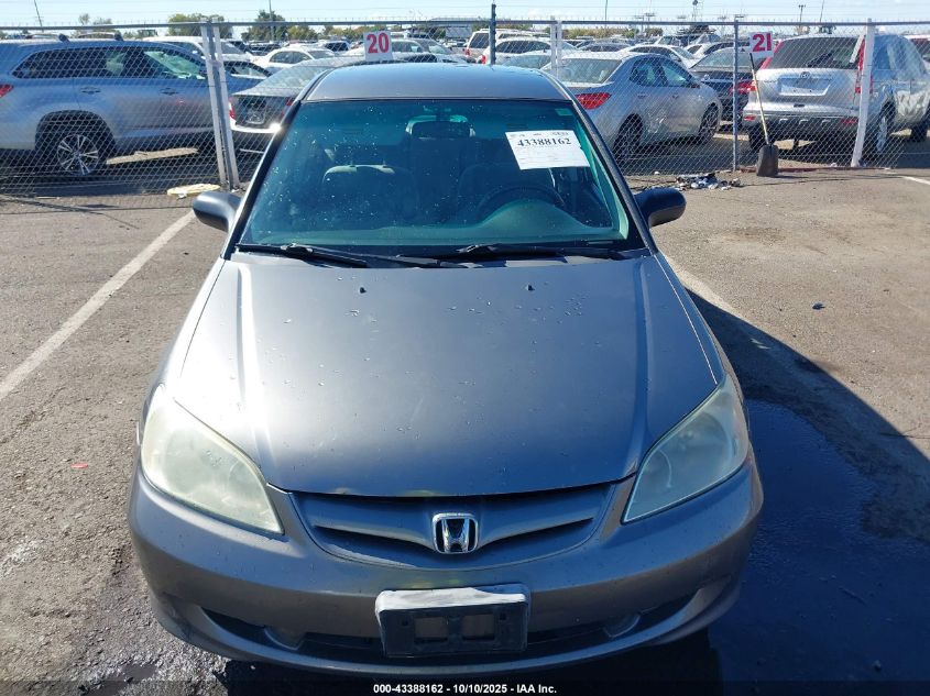 2005 Honda Civic Lx VIN: 2HGES15545H514688 Lot: 43388162
