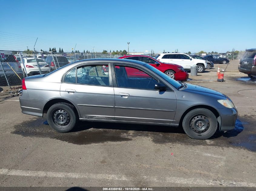 2005 Honda Civic Lx VIN: 2HGES15545H514688 Lot: 43388162