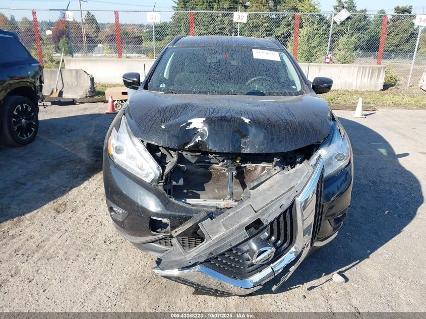 2017 Nissan Murano Sv VIN: 5N1AZ2MHXHN113342 Lot: 43388223