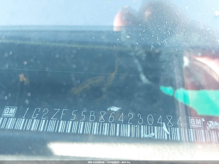 2006 Pontiac G6 VIN: 1G2ZF55B864230484 Lot: 43388248