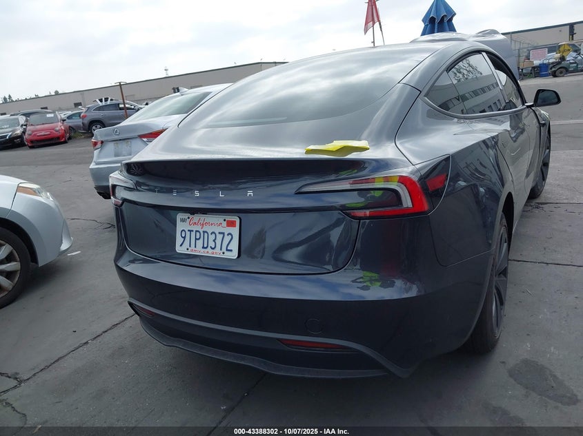 2025 Tesla Model 3 Long Range Rear-Wheel Drive VIN: 5YJ3E1EA1SF016900 Lot: 43388302