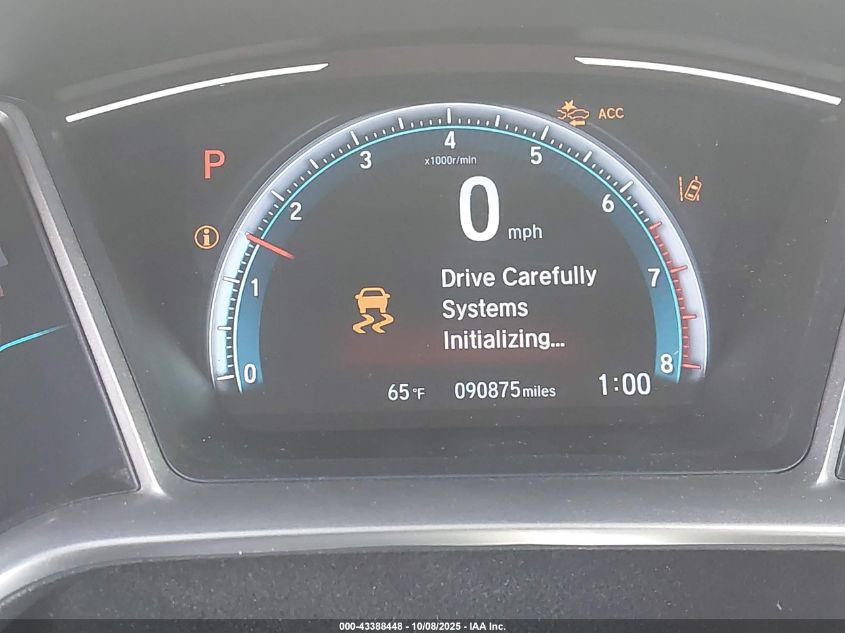 2019 Honda Civic Ex VIN: 19XFC1F37KE207309 Lot: 43388448