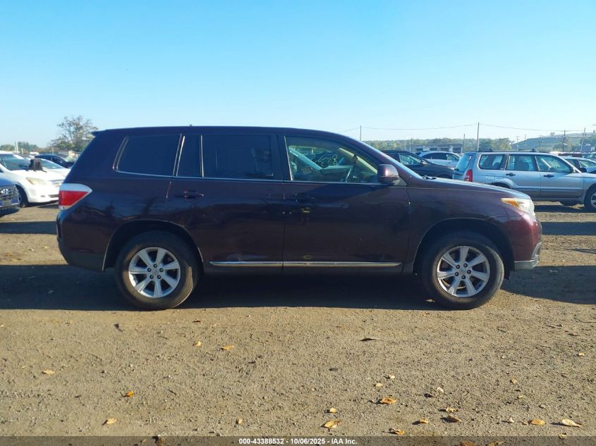 2013 Toyota Highlander VIN: 5TDZA3EH5DS035995 Lot: 43388532
