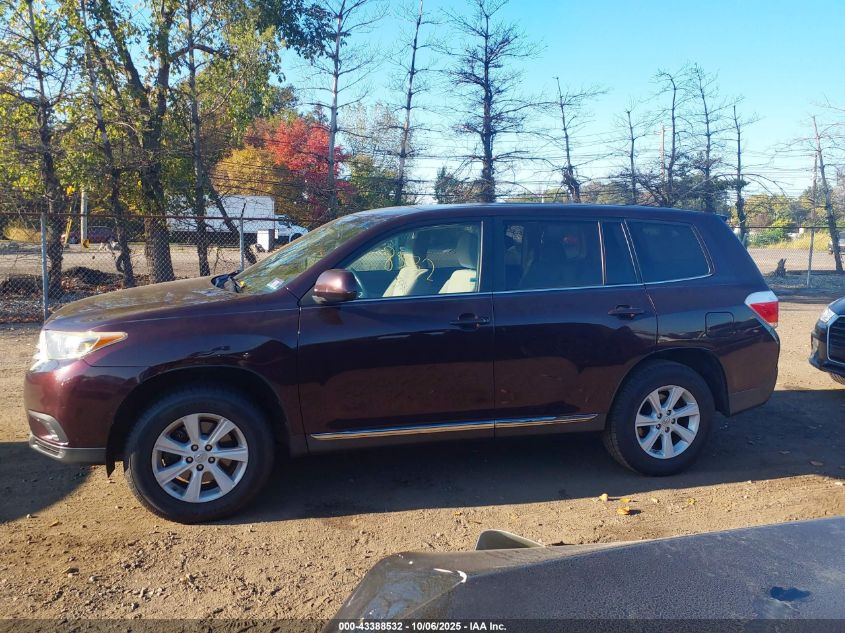 2013 Toyota Highlander VIN: 5TDZA3EH5DS035995 Lot: 43388532