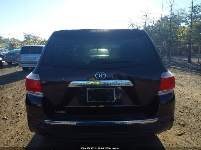 2013 Toyota Highlander VIN: 5TDZA3EH5DS035995 Lot: 43388532