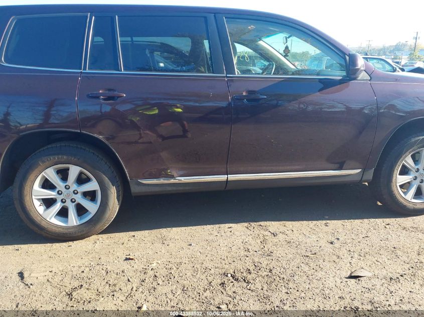 2013 Toyota Highlander VIN: 5TDZA3EH5DS035995 Lot: 43388532