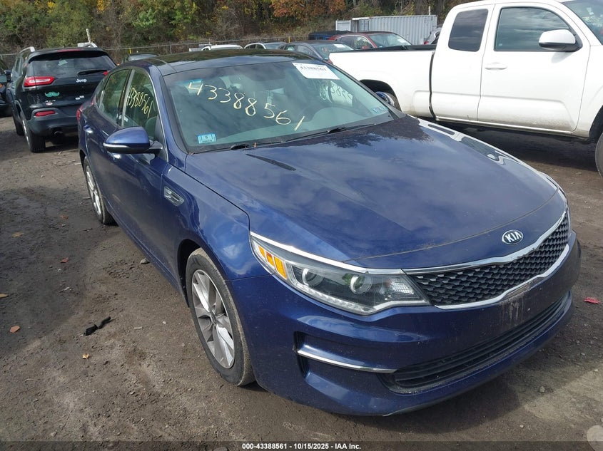 2016 Kia Optima Ex blue sedan gasoline 5XXGU4L37GG110617 photo #1