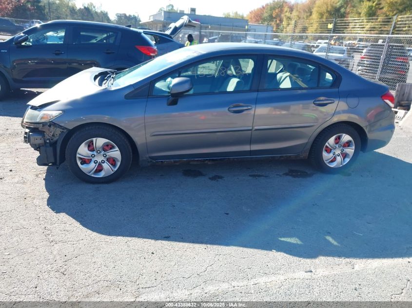 2013 Honda Civic Lx VIN: 19XFB2E56DE034123 Lot: 43388632