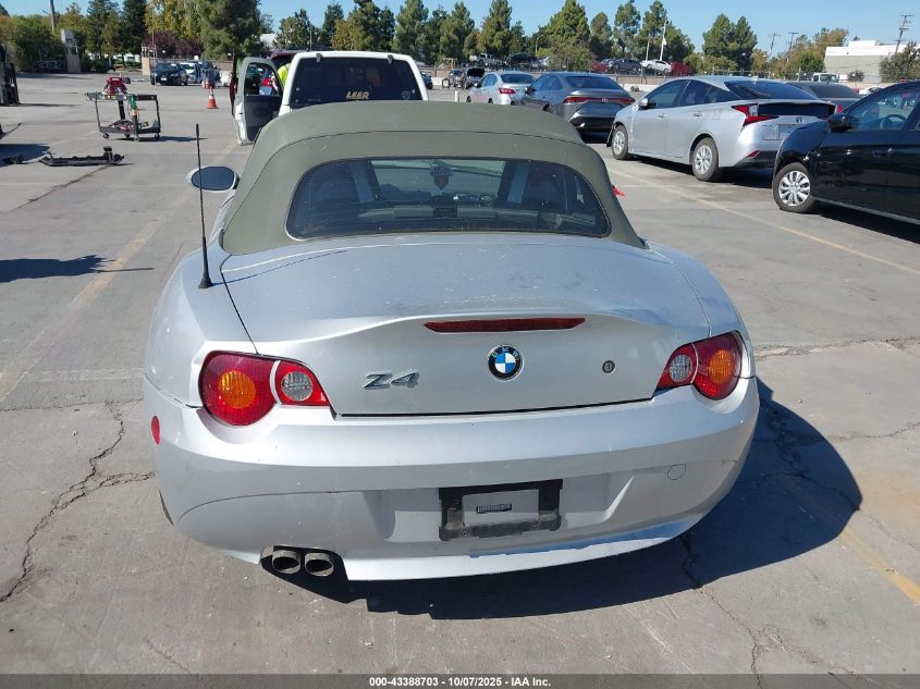 2003 BMW Z4 3.0I VIN: 4USBT53433LU05066 Lot: 43388703