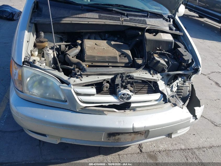 2002 Toyota Sienna Le VIN: 4T3ZF13C12U450451 Lot: 43388888