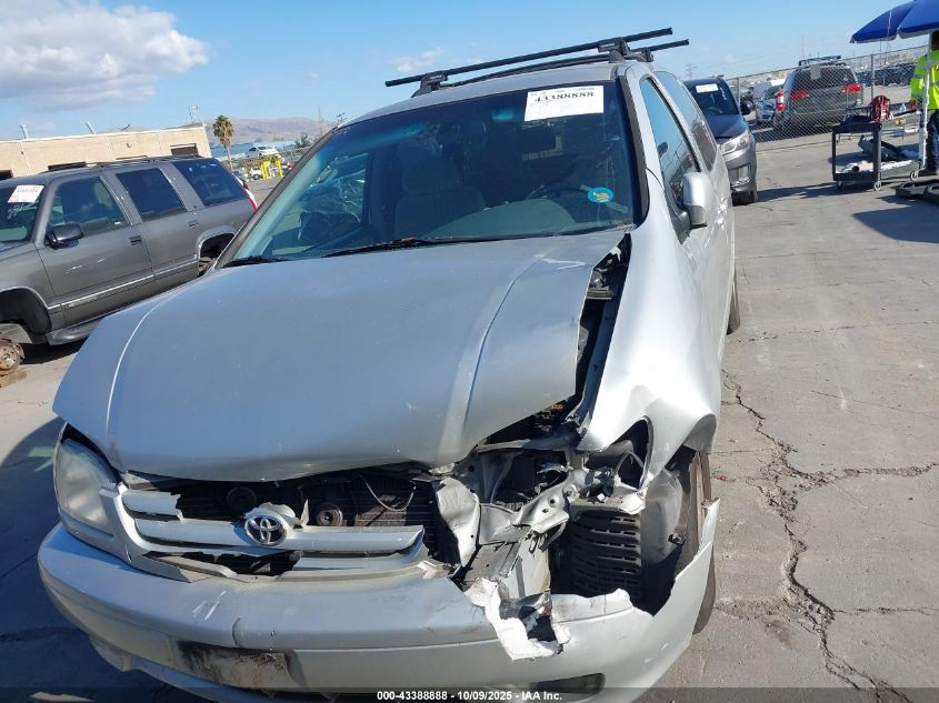 2002 Toyota Sienna Le VIN: 4T3ZF13C12U450451 Lot: 43388888