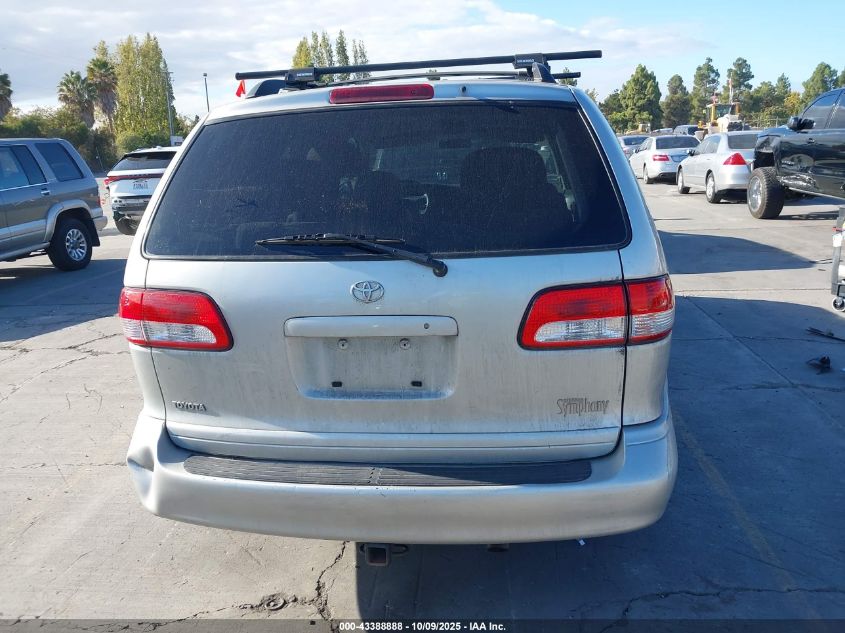 2002 Toyota Sienna Le VIN: 4T3ZF13C12U450451 Lot: 43388888