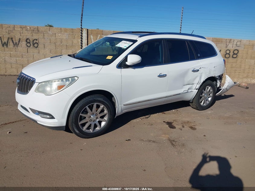 Vin: 5gakrbkd9gj126910, lot: 43883686, buick enclave leather 20162