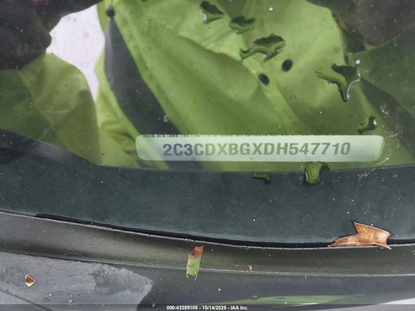 2013 Dodge Charger Se VIN: 2C3CDXBGXDH547710 Lot: 43389108