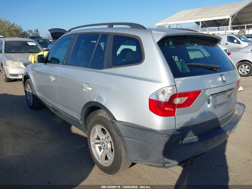 2004 BMW X3 3.0I VIN: WBXPA93474WA64558 Lot: 43389116