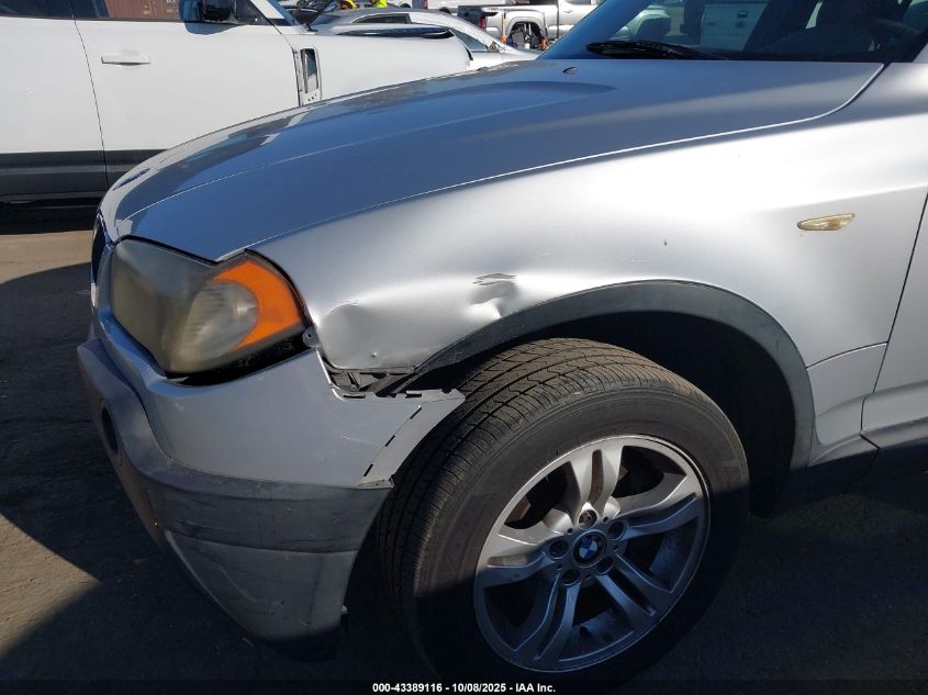 2004 BMW X3 3.0I VIN: WBXPA93474WA64558 Lot: 43389116