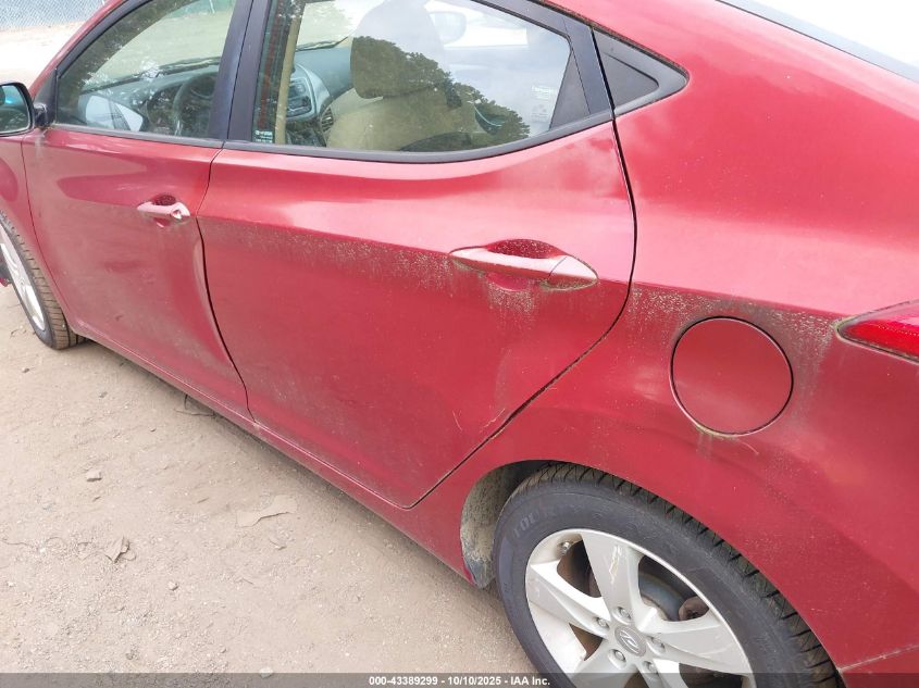 2013 Hyundai Elantra Gls VIN: 5NPDH4AE3DH339288 Lot: 43389299