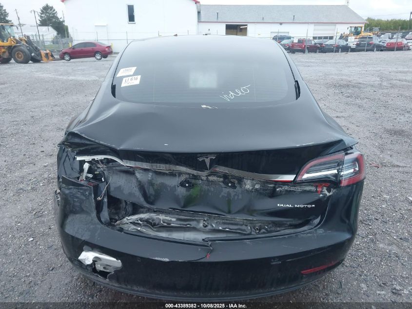 2021 Tesla Model 3 Long Range Dual Motor All-Wheel Drive VIN: 5YJ3E1EBXMF855231 Lot: 43389382