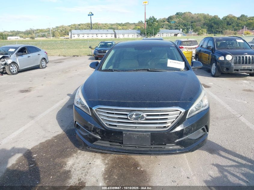 2017 Hyundai Sonata Se VIN: 5NPE24AF5HH550500 Lot: 43389667