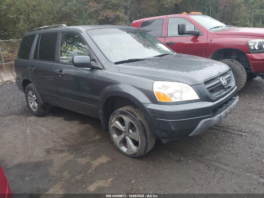 2005 Honda Pilot Ex-L VIN: 2HKYF18505H501617 Lot: 43389672