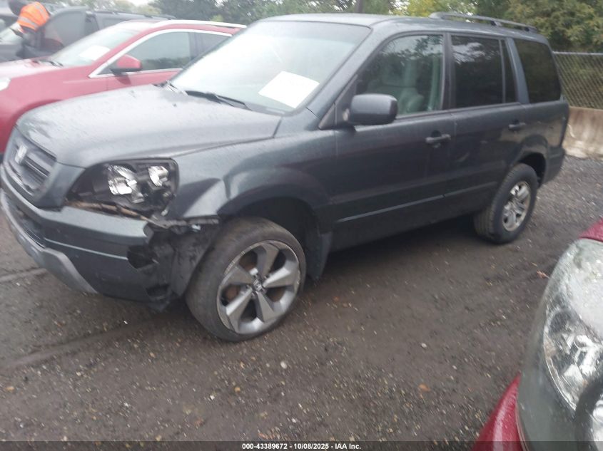 2005 Honda Pilot Ex-L VIN: 2HKYF18505H501617 Lot: 43389672