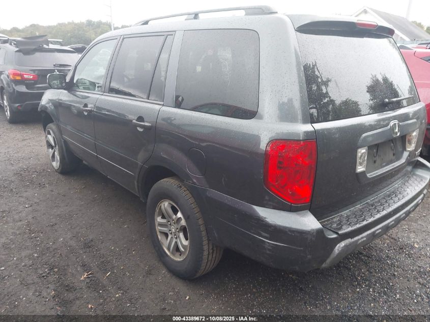 2005 Honda Pilot Ex-L VIN: 2HKYF18505H501617 Lot: 43389672