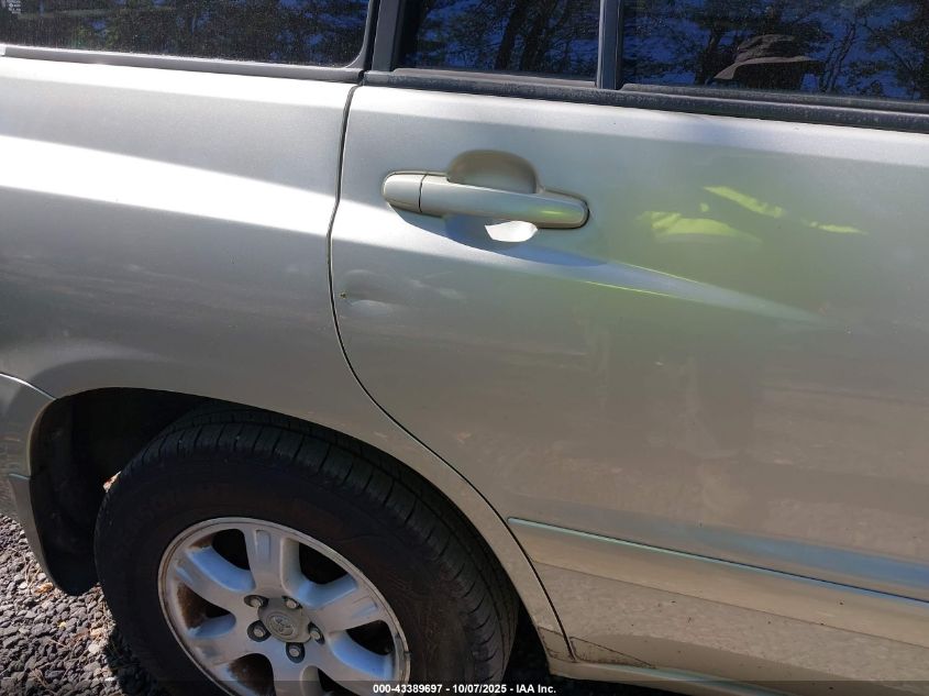 2003 Toyota Highlander V6 VIN: JTEGF21A630078489 Lot: 43389697