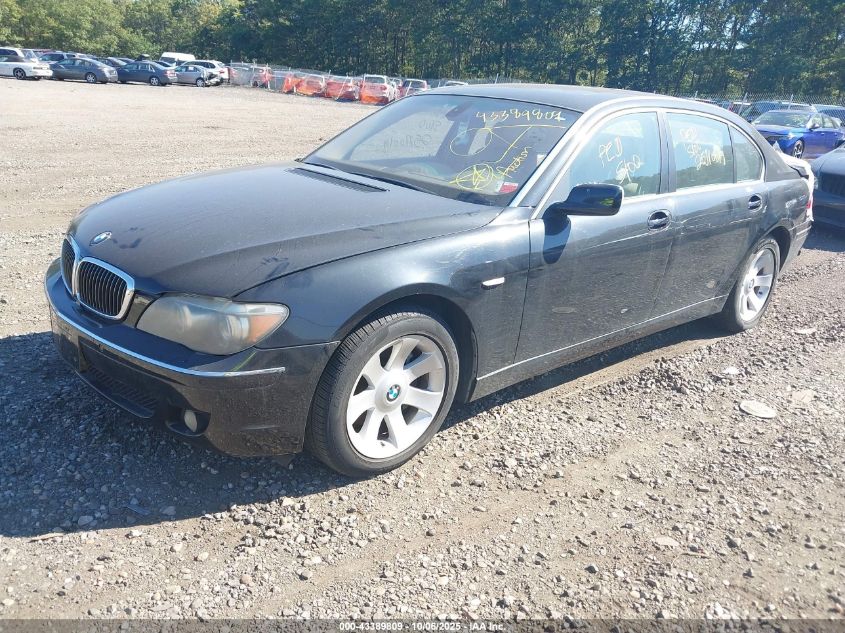 2006 BMW 750Li VIN: WBAHN83576DT37502 Lot: 43389809