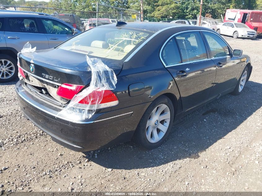 2006 BMW 750Li VIN: WBAHN83576DT37502 Lot: 43389809
